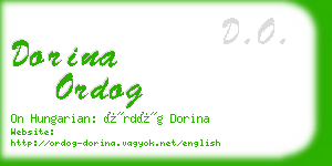 dorina ordog business card